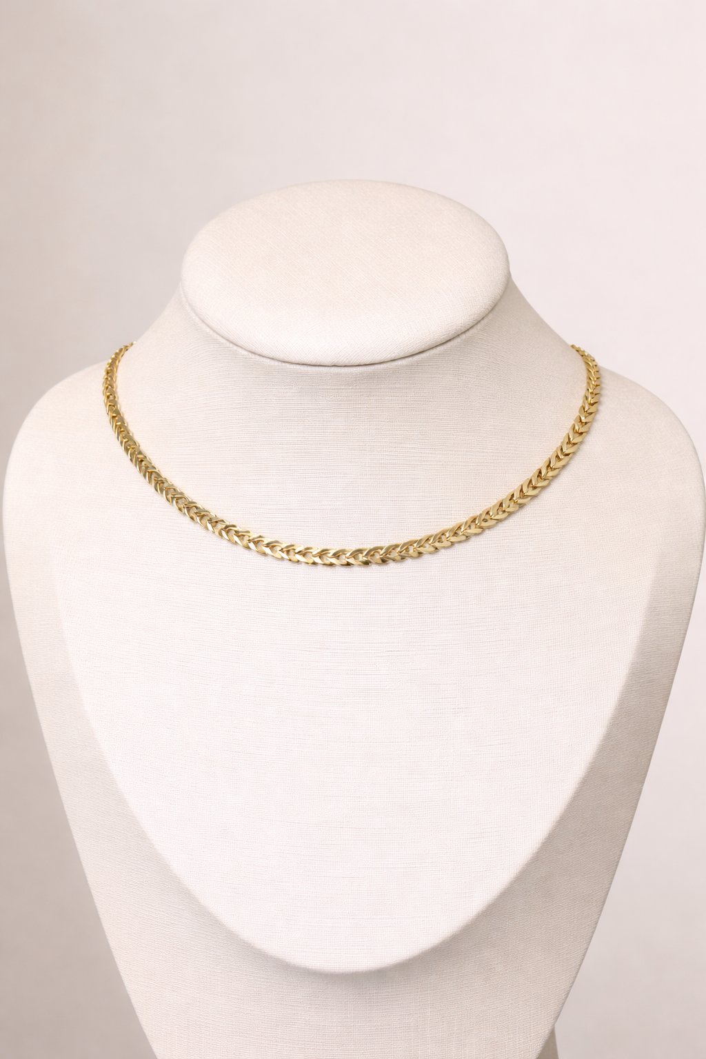 Colar Corrente Espinha de Peixe Dourado