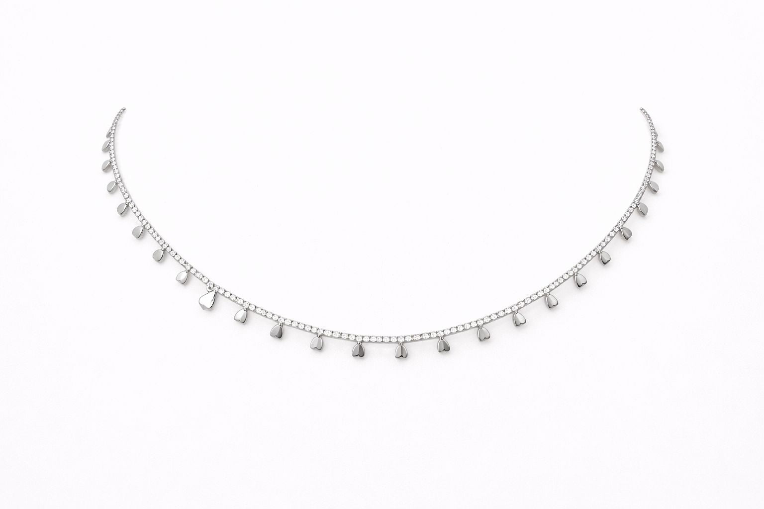 Choker detalhes prata