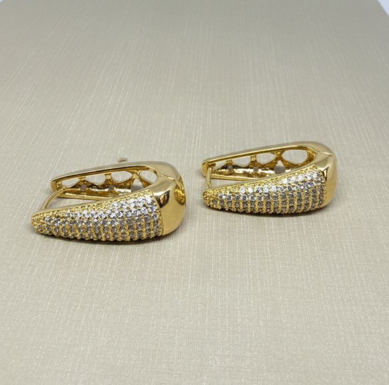 Brinco Argola cravejada